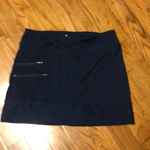 Athleta shirt with shorts sewn inside navy blue